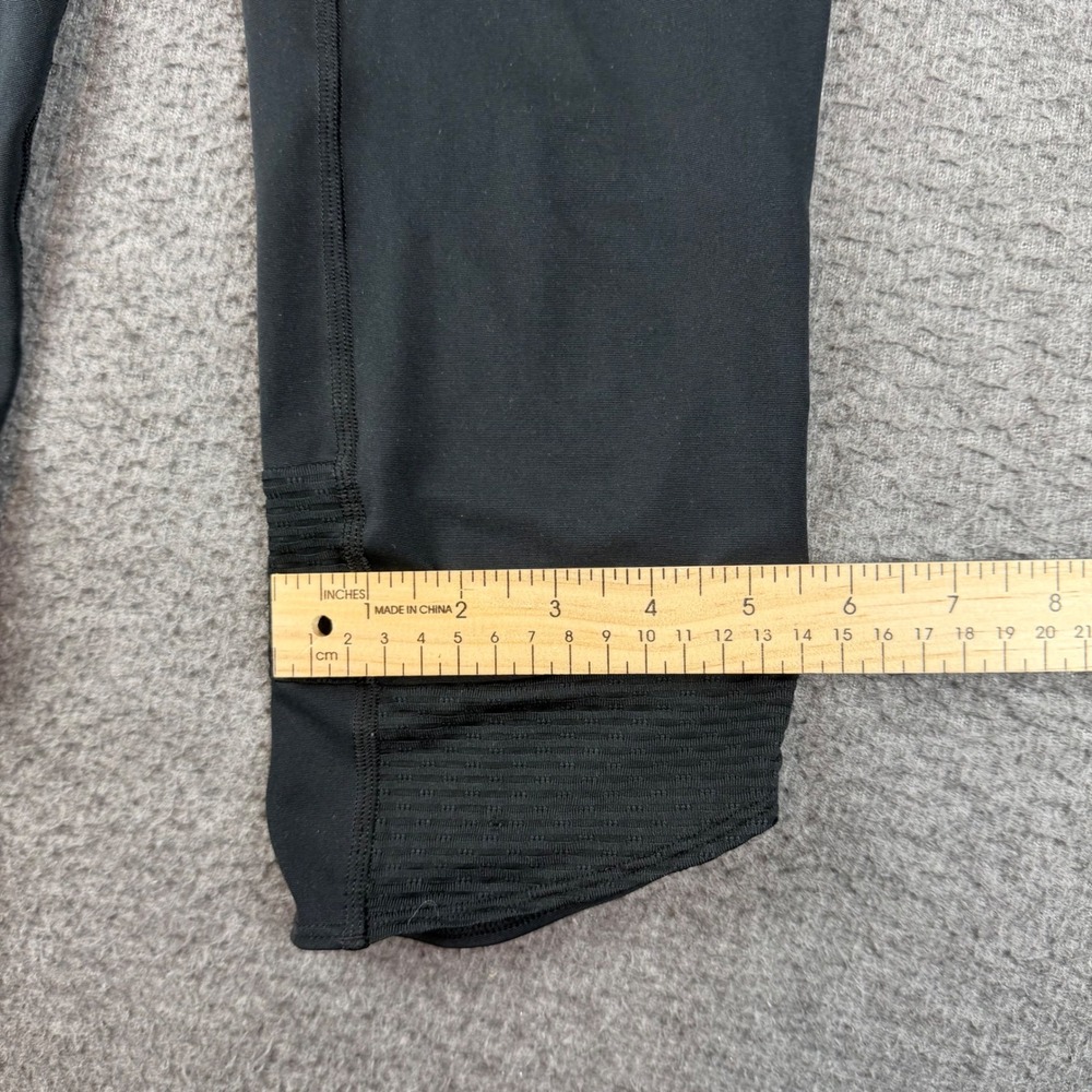 Under Armour Capri Leggings Women's Small Black Mesh Hem Zipper Pocket Running - Picture 4 of 8